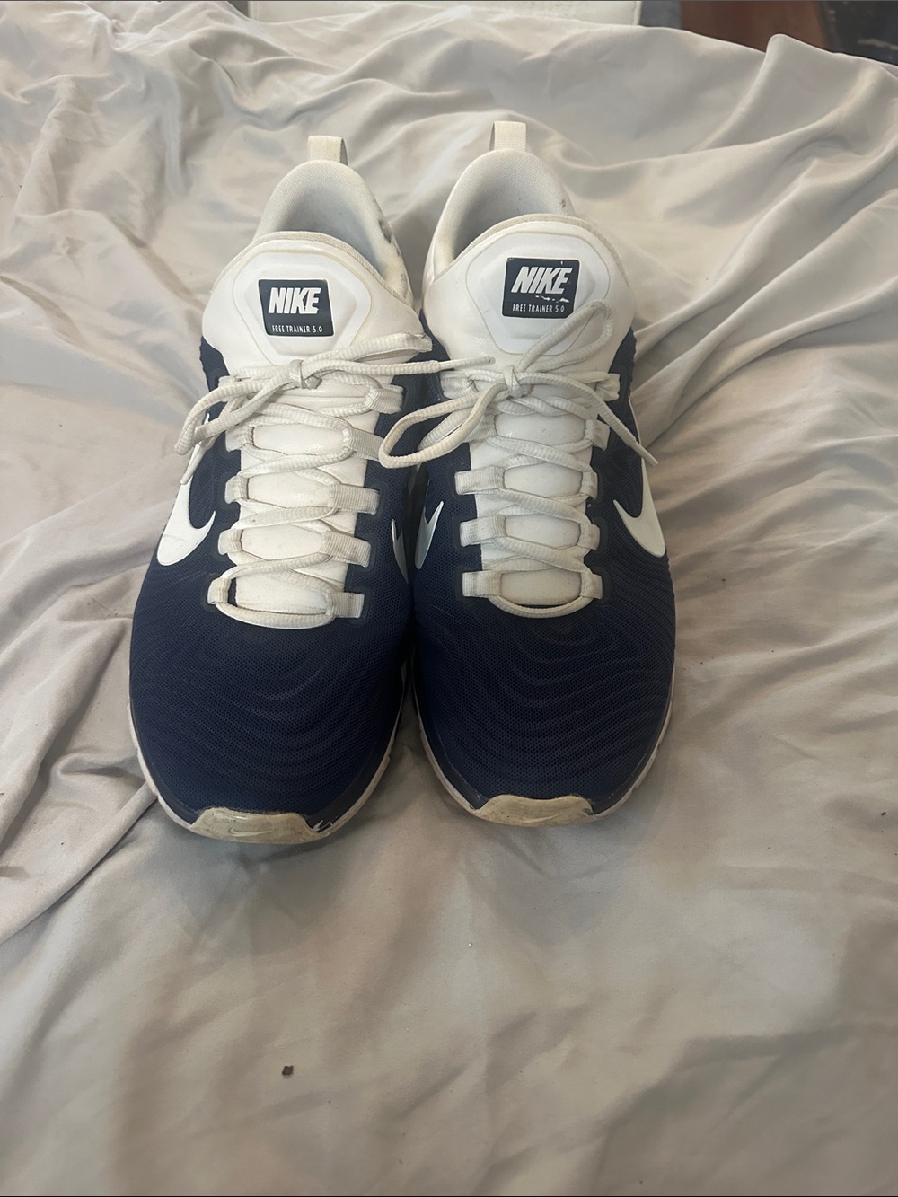 Nike Men’s Navy and White Training Sneakers
